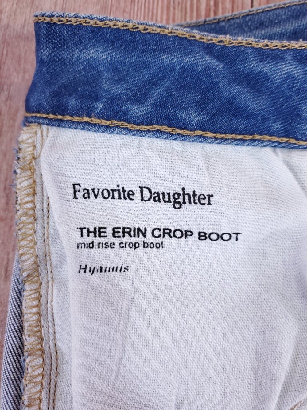 Favorite Daughter The Erin Crop Boot Hyannis Jeans Womens 25 Mid Rise Stretch - Picture 12 of 16